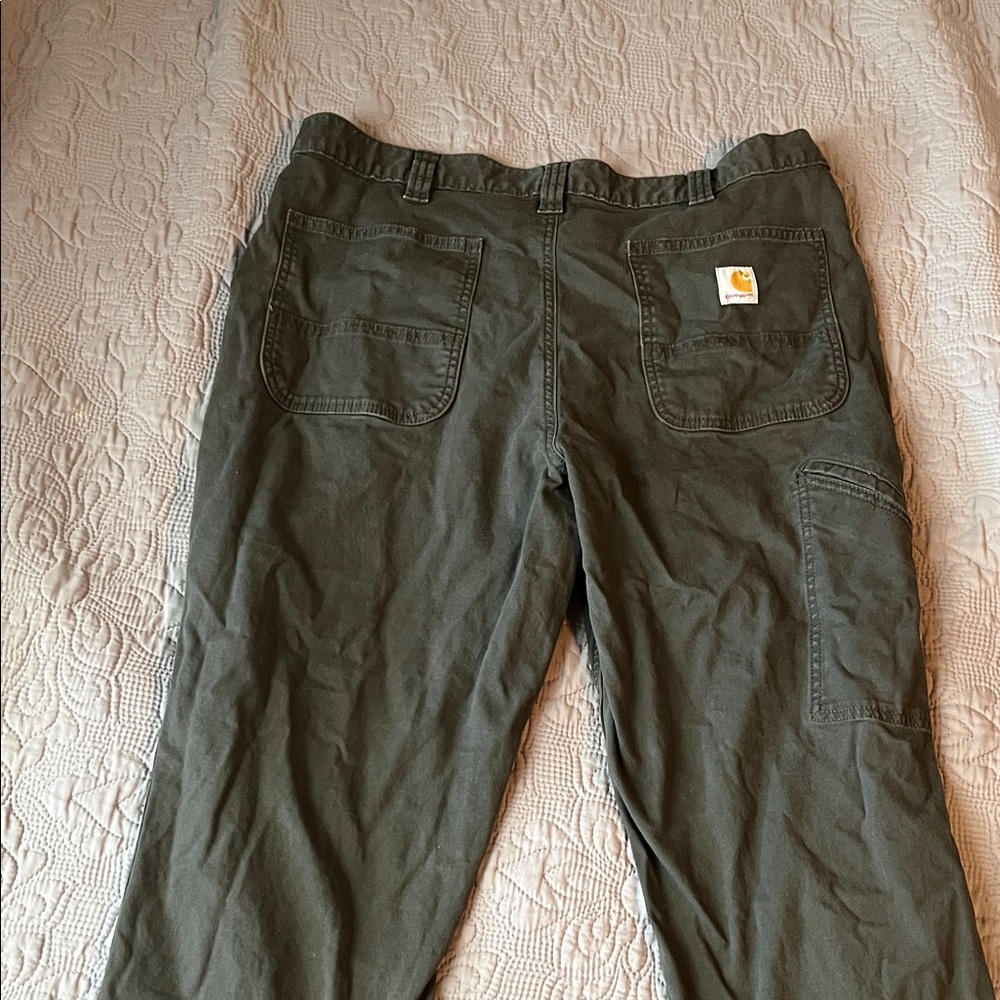 Carhartt Men's Dark Gray Work Pants - Picture 2 of 2